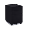 MARLO 3 Drawer Mobile Pedestal Cabinet - Black