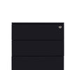 MARLO 3 Drawer Mobile Pedestal Cabinet - Black