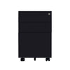 MARLO 3 Drawer Mobile Pedestal Cabinet - Black