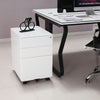 MARLO 3 Drawer Mobile Pedestal Cabinet - White