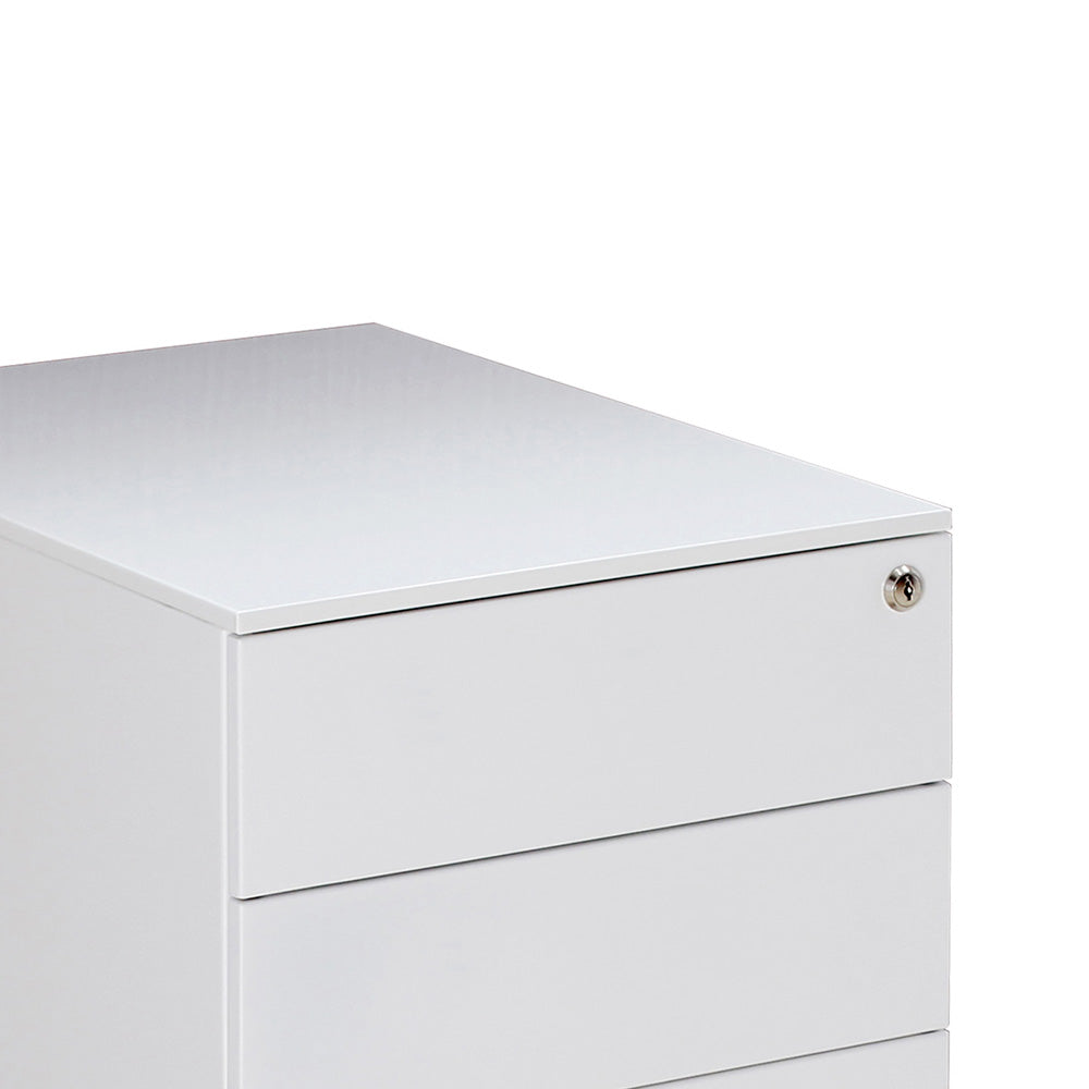 MARLO 3 Drawer Mobile Pedestal Cabinet - White