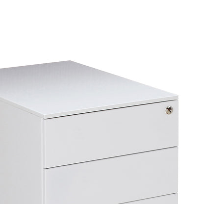 MARLO 3 Drawer Mobile Pedestal Cabinet - White