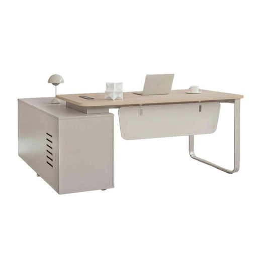 KELIAN Reversible Executive Desk with Return - 180cm - Oak