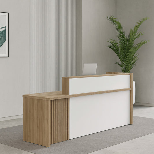 KNOX Reception Desk 180cm Left Panel - Oak