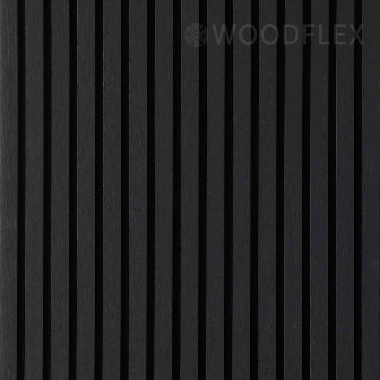 WOODFLEX Flexible Acoustic Wood Slat Wall Panel - Black Coated - 3000mm x 600mm