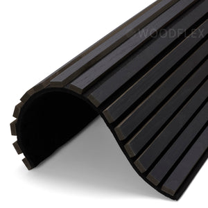WOODFLEX Flexible Acoustic Wood Slat Wall Panel, Black Veneer - 2700mm x 600mm