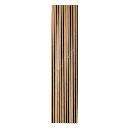 WOODFLEX Flexible Acoustic Wood Slat Panel - 3 Sided Full Wrap Oak Veneer on Black - 2700mm x 600mm