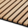 WOODFLEX Flexible Acoustic Wood Slat Panel - 3 Sided Full Wrap Oak Veneer on Black - 2700mm x 600mm