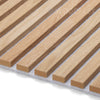 WOODFLEX Flexible Acoustic Wood Slat Panel - 3 Sided Oak Veneer on Light Grey - 2700mm x 600mm
