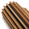 WOODFLEX Flexible Outdoor Hard Wood Batten Pool Fence Cladding - Oak & Black - 2400mm x 600mm