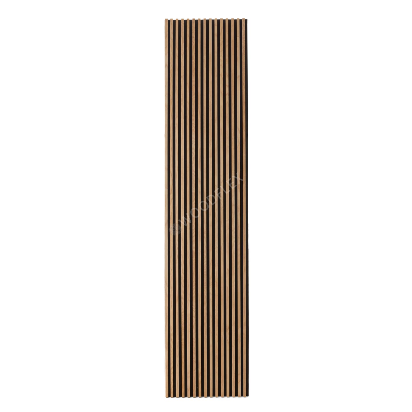 WOODFLEX Flexible Acoustic Battened Wood Slat Panel - 3 Sided Full Wrap Oak Veneer - 2700mm x 600mm