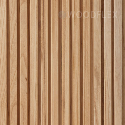 WOODFLEX Outdoor & Indoor Solid Hard Wood Slat Wall Ceiling Pool Fence Cladding - Paulownia - 2700mm x 545mm