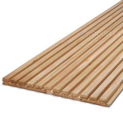 WOODFLEX Outdoor & Indoor Solid Hard Wood Slat Wall Ceiling Pool Fence Cladding - Paulownia - 2700mm x 545mm