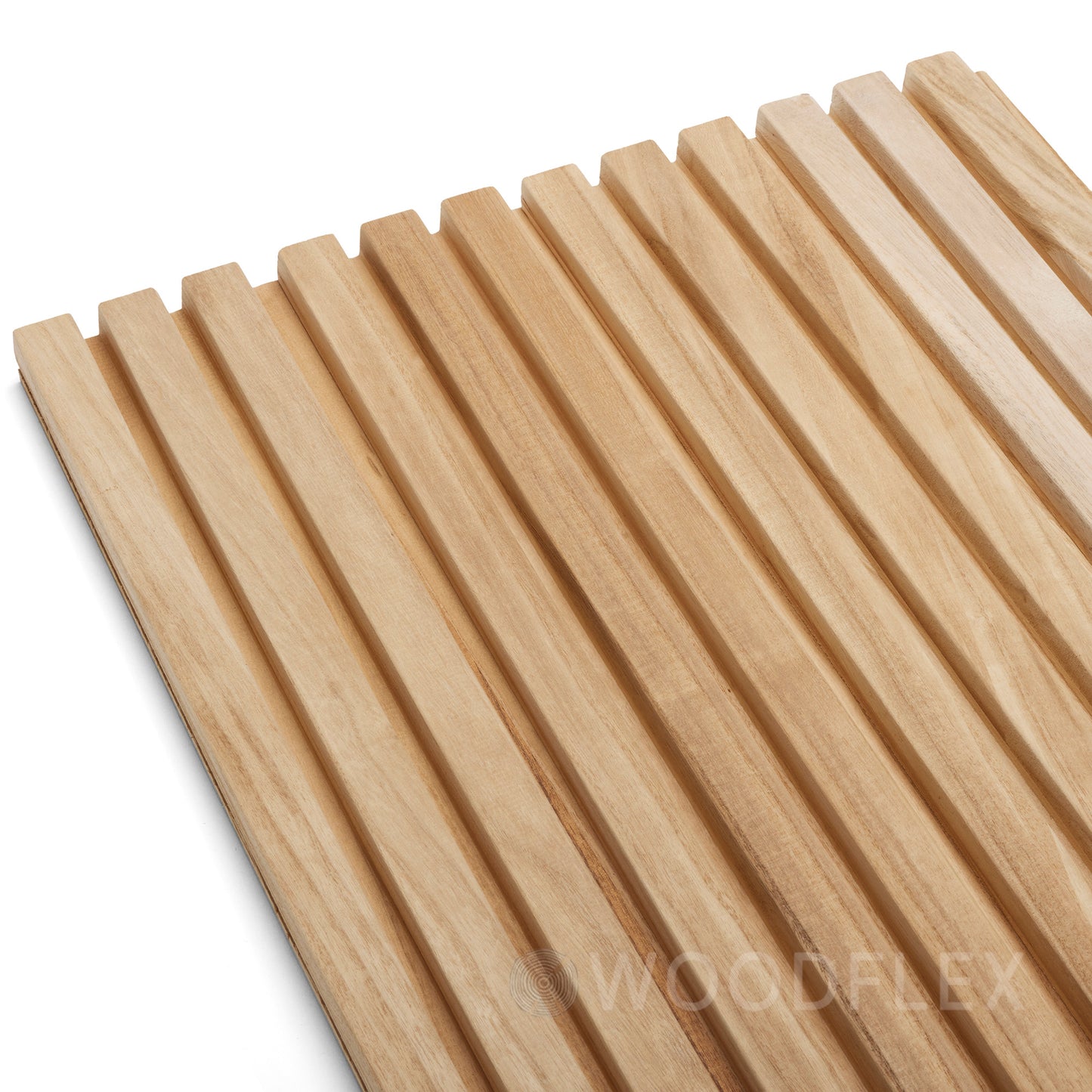 WOODFLEX Outdoor & Indoor Solid Hard Wood Slat Wall Ceiling Pool Fence Cladding - Paulownia - 2700mm x 545mm