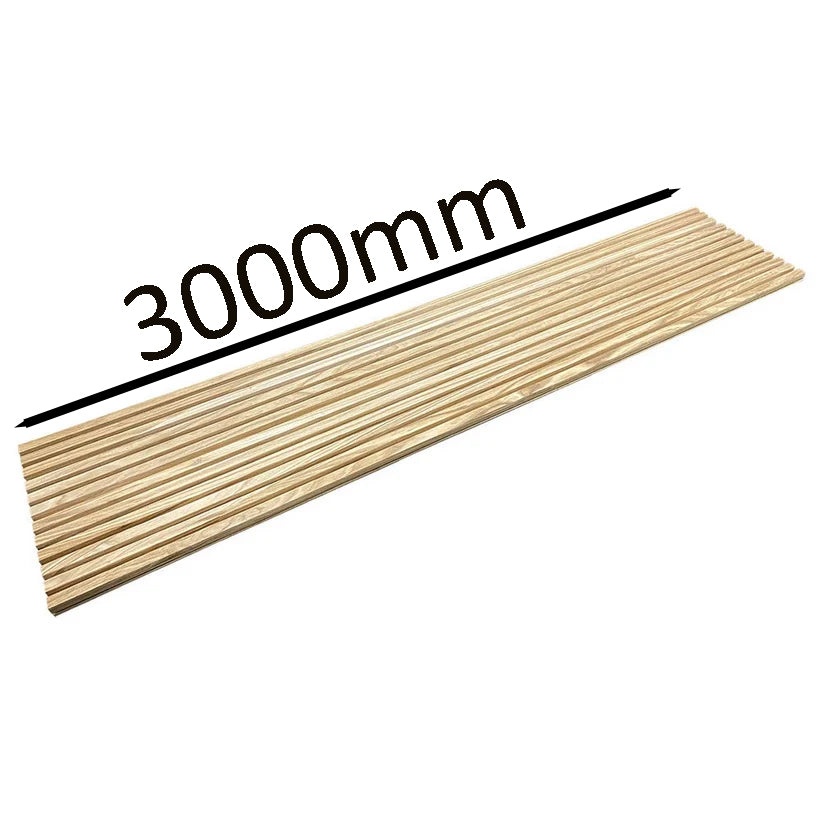 WOODFLEX Outdoor & Indoor Solid Hard Wood Slat Wall Ceiling Pool Fence Cladding - Paulownia - 3000mm x 545mm