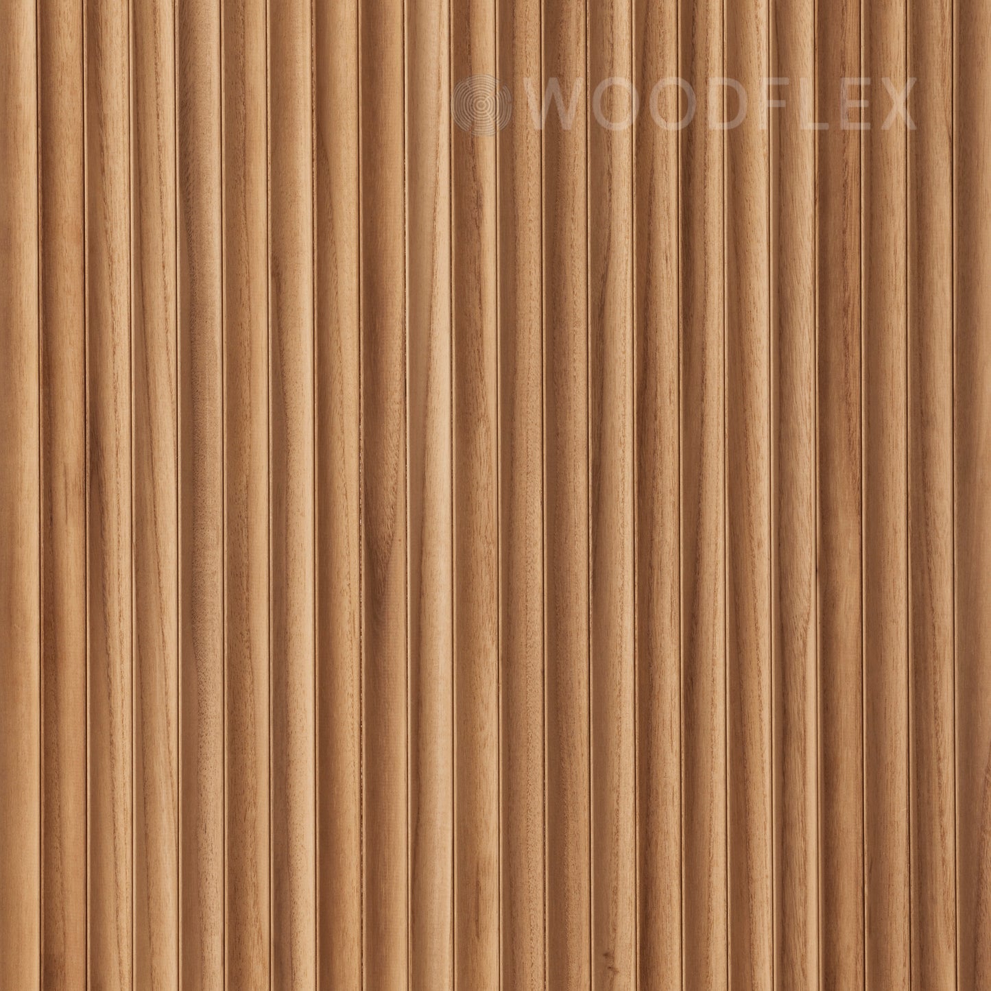 WOODFLEX Flexible Solid Paulownia Wood Slat Wall Panel - 2700mm x 600mm - Wave
