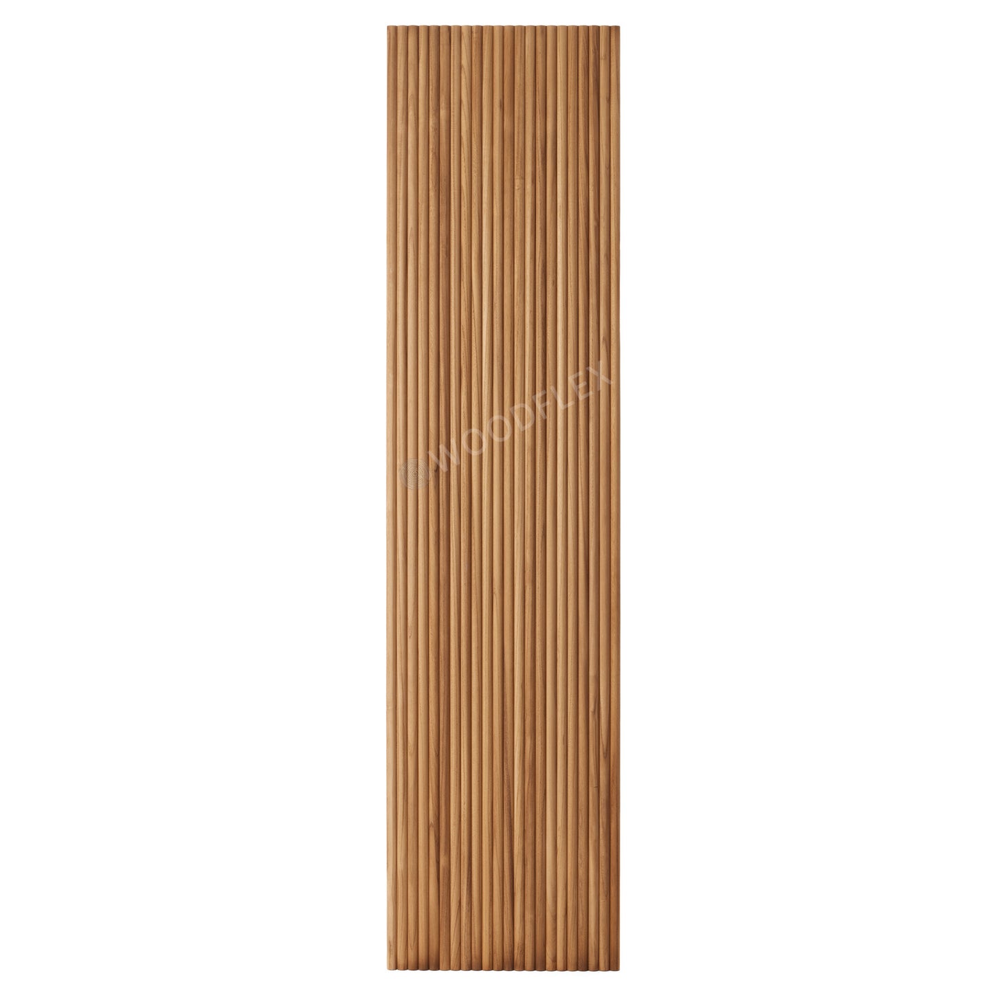 WOODFLEX Flexible Solid Paulownia Wood Slat Wall Panel -  2700mm x 600mm - Half Round