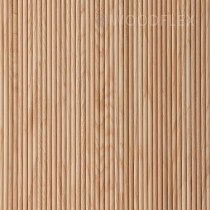 WOODFLEX Flexible Wooden Slat Wall Panel - Oak Veneer - 2700mm x 600mm - Mini Half Round