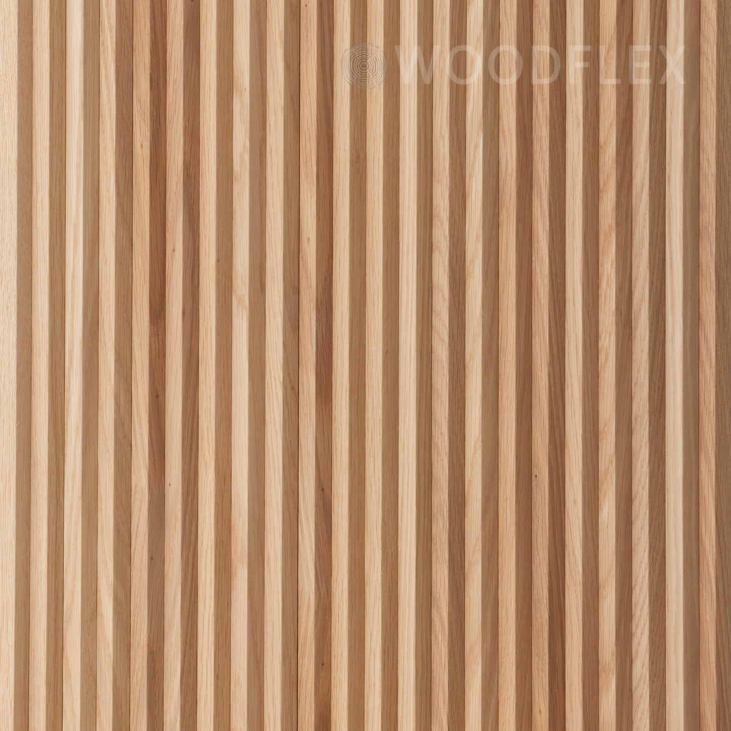 WOODFLEX Flexible Wooden Slat Wall Panel - Oak Veneer - 2700mm x 600mm - Triangle