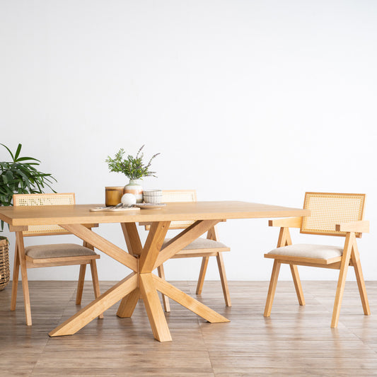KAIRI Dining Chair - Natural & Rattan