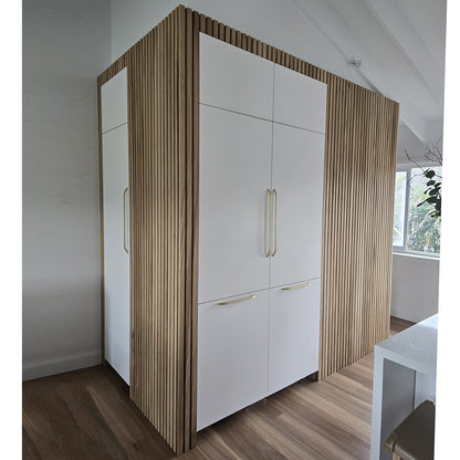 WOODFLEX Outdoor & Indoor Solid Hard Wood Slat Wall Ceiling Pool Fence Cladding - Paulownia - 2700mm x 545mm