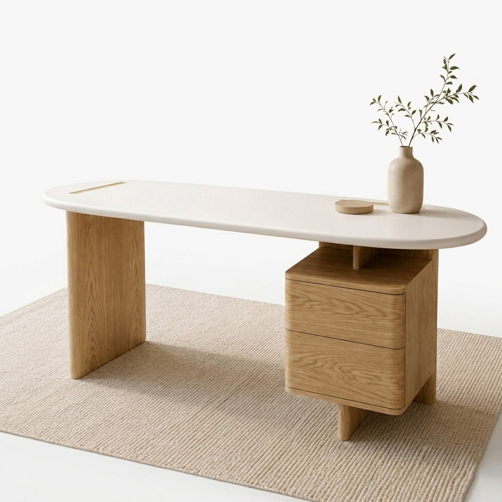 BYRON Executive Desk Oak 180x80x76