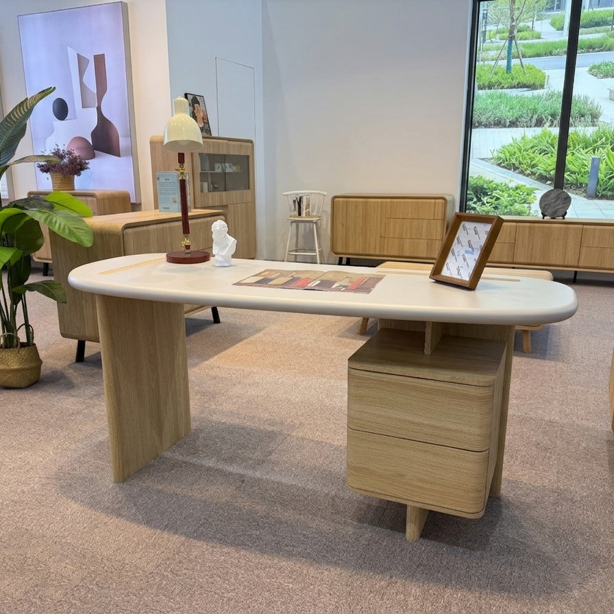 BYRON Executive Desk Oak 180x80x76