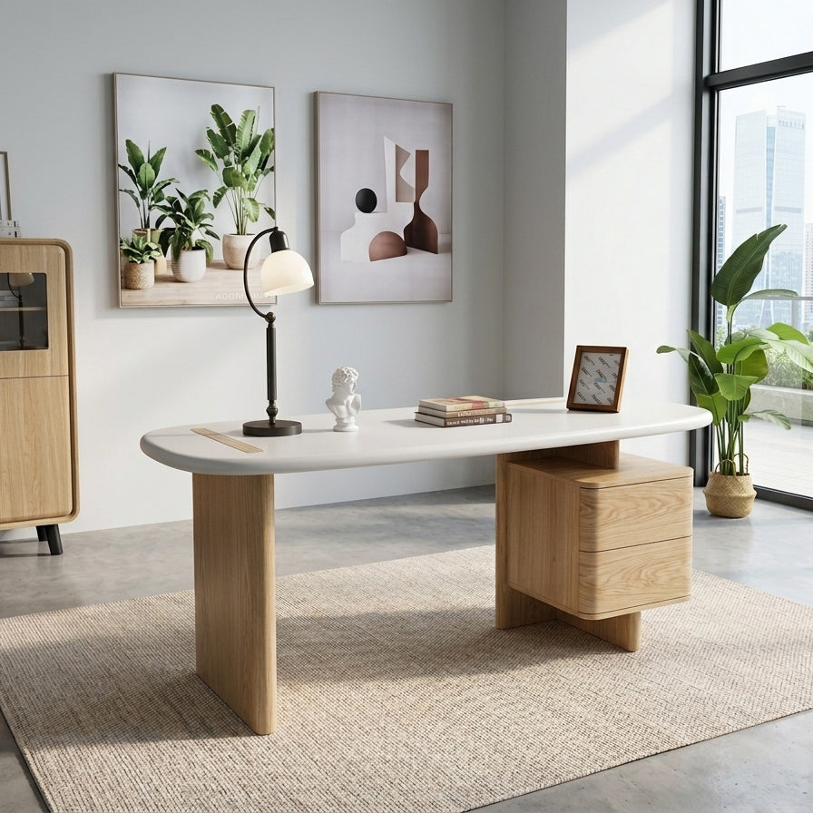 BYRON Executive Desk Oak 180x80x76