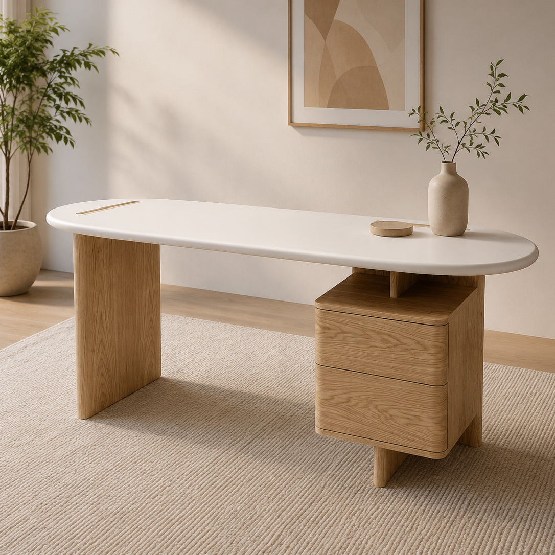BYRON Executive Desk Oak 180x80x76