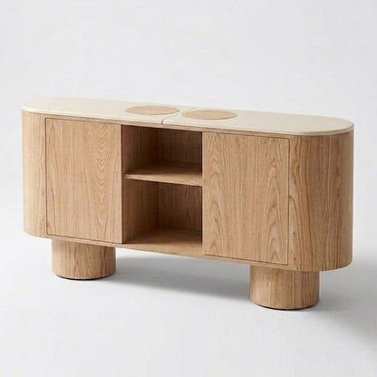 SILVAN 180cm Sideboard  - Oak & MicroCement