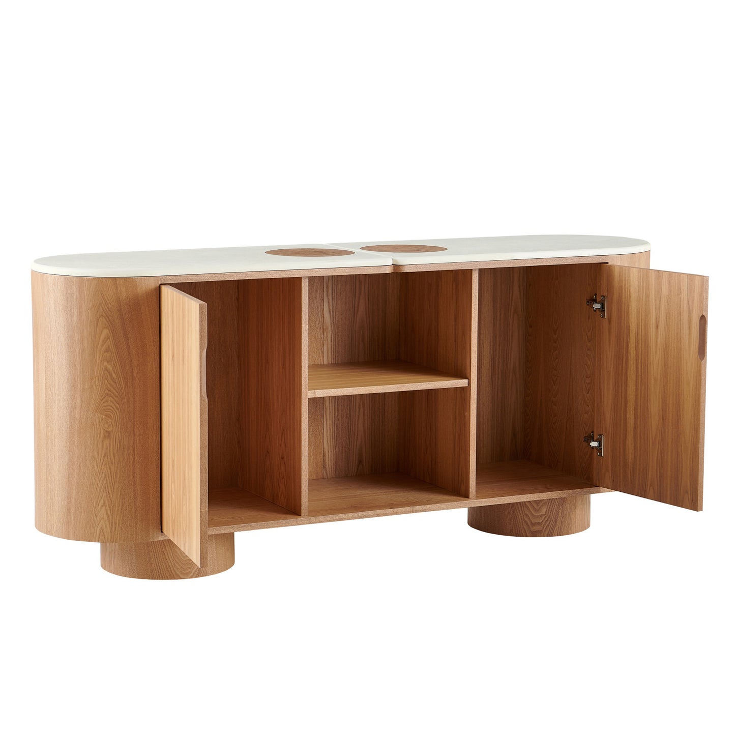SILVAN 180cm Sideboard  - Oak & MicroCement