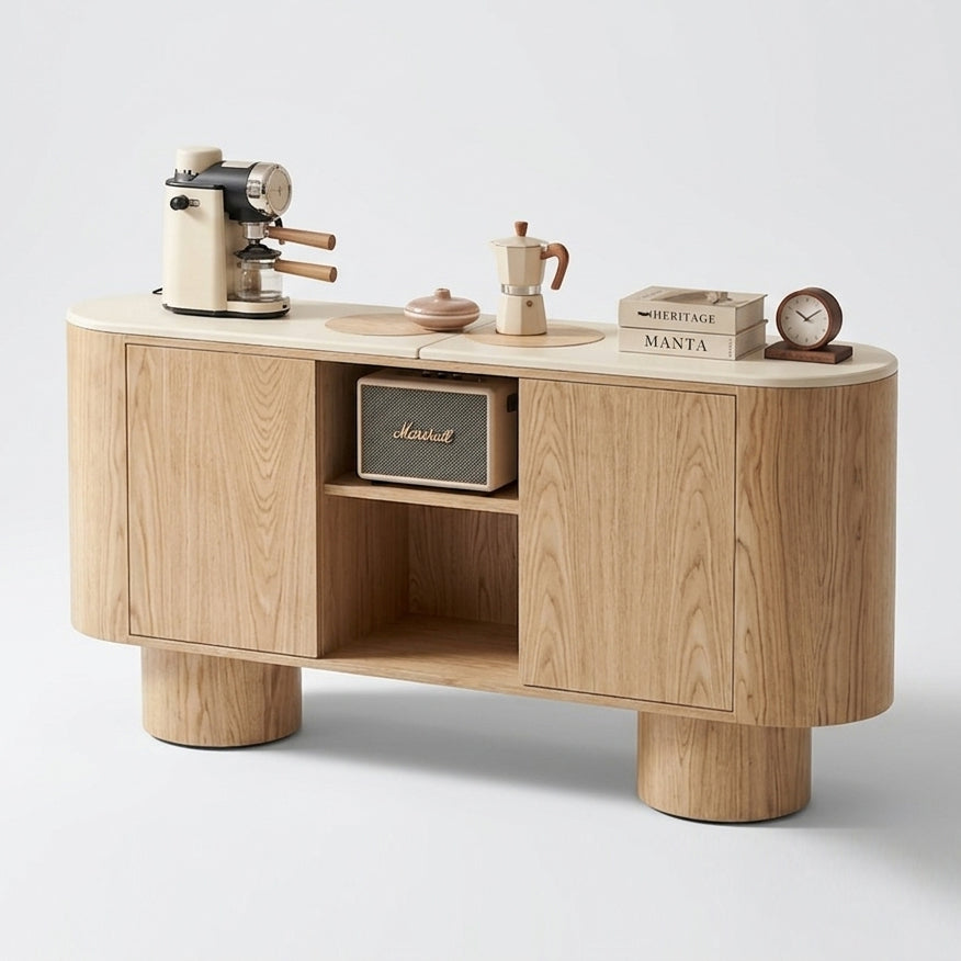 SILVAN 180cm Sideboard  - Oak & MicroCement
