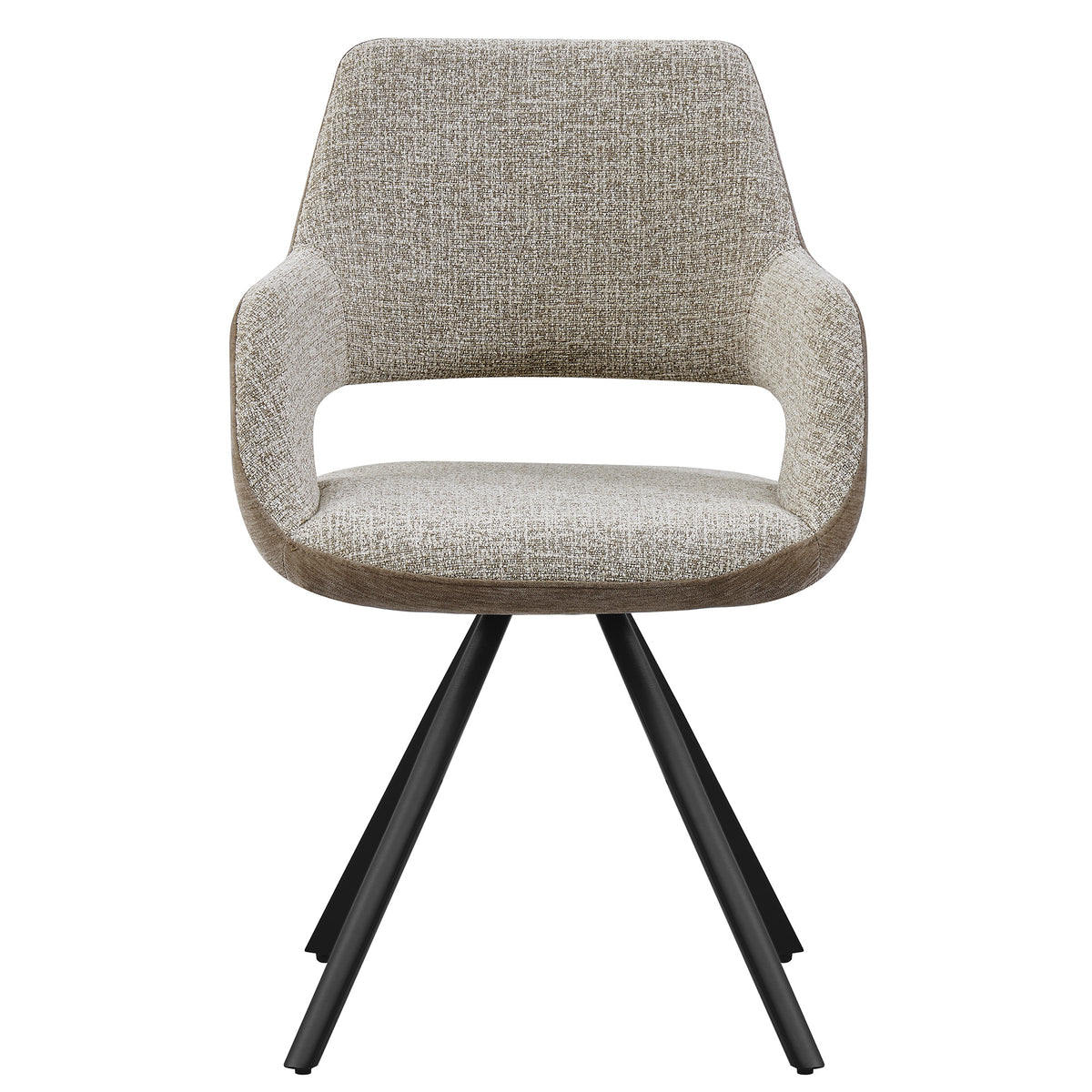 LINDEN Swivel Dining Chair - Caramel & Black