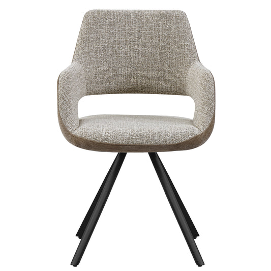 LINDEN Swivel Dining Chair - Caramel & Black