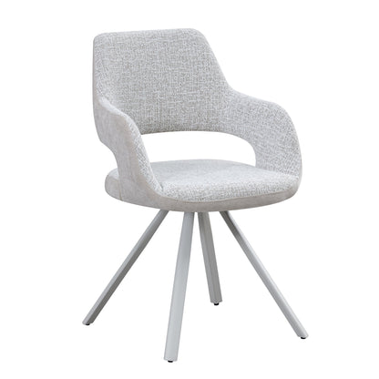 LINDEN Swivel Dining Chair - Beige & Grey