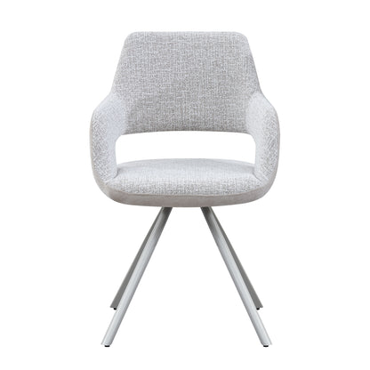 LINDEN Swivel Dining Chair - Beige & Grey