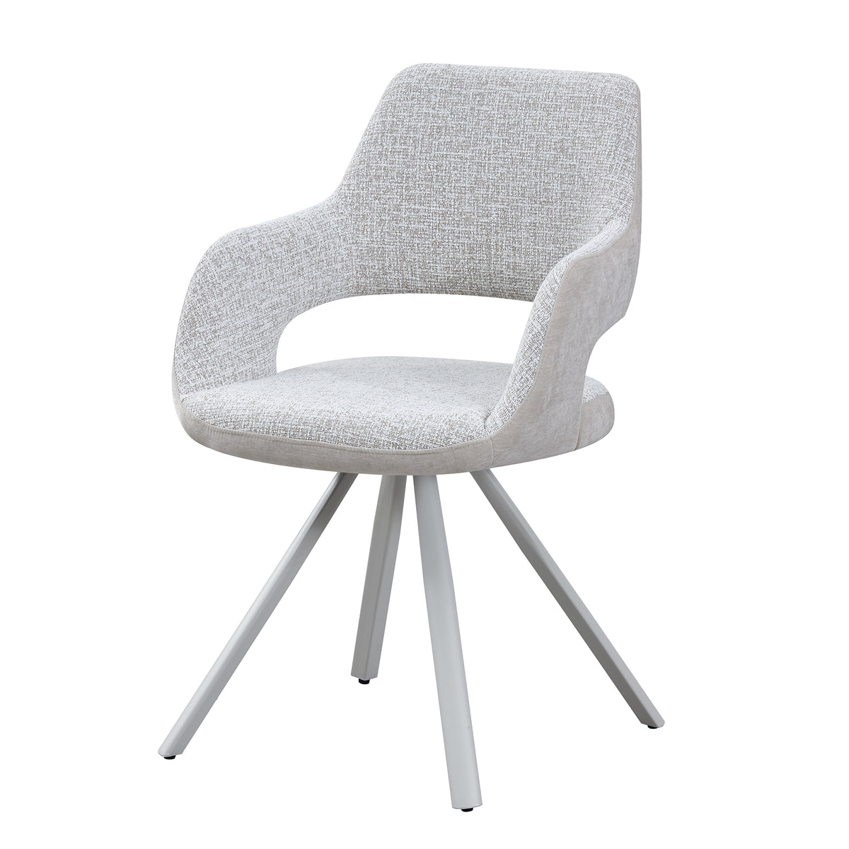 LINDEN Swivel Dining Chair - Beige & Grey