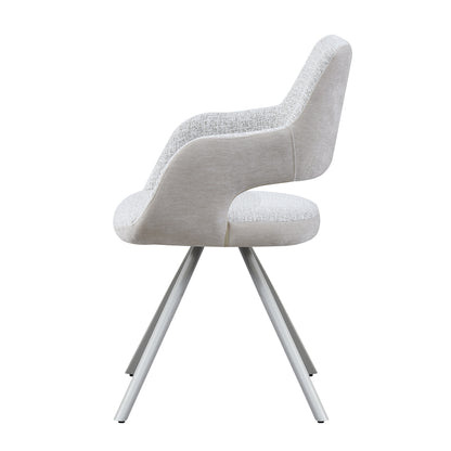 LINDEN Swivel Dining Chair - Beige & Grey