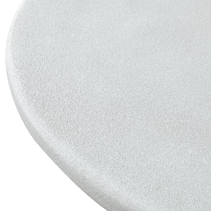 LAGO Round Coffee Table 110cm - Microcement & Oak
