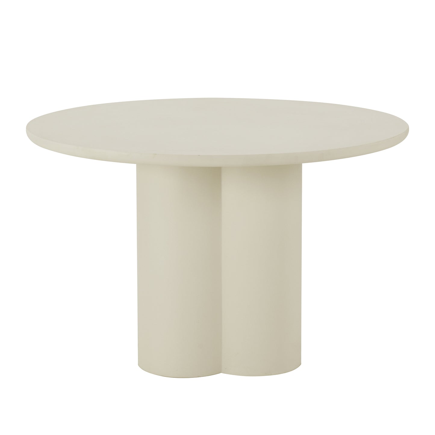 CORRENE Round Dining Table Micro Cement Look 1.2M - Cream