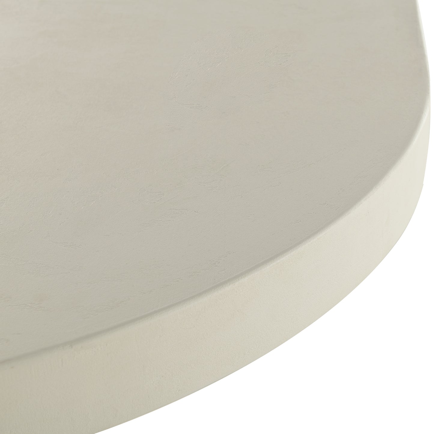 CORRENE Round Dining Table Micro Cement Look 1.2M - Cream