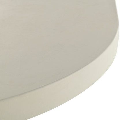 CORRENE Round Dining Table Micro Cement Look 1.2M - Cream