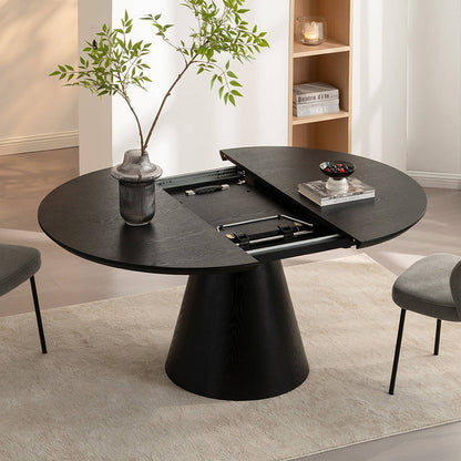BLAINE Extendable Dining Table 1.2-1.6M - Black