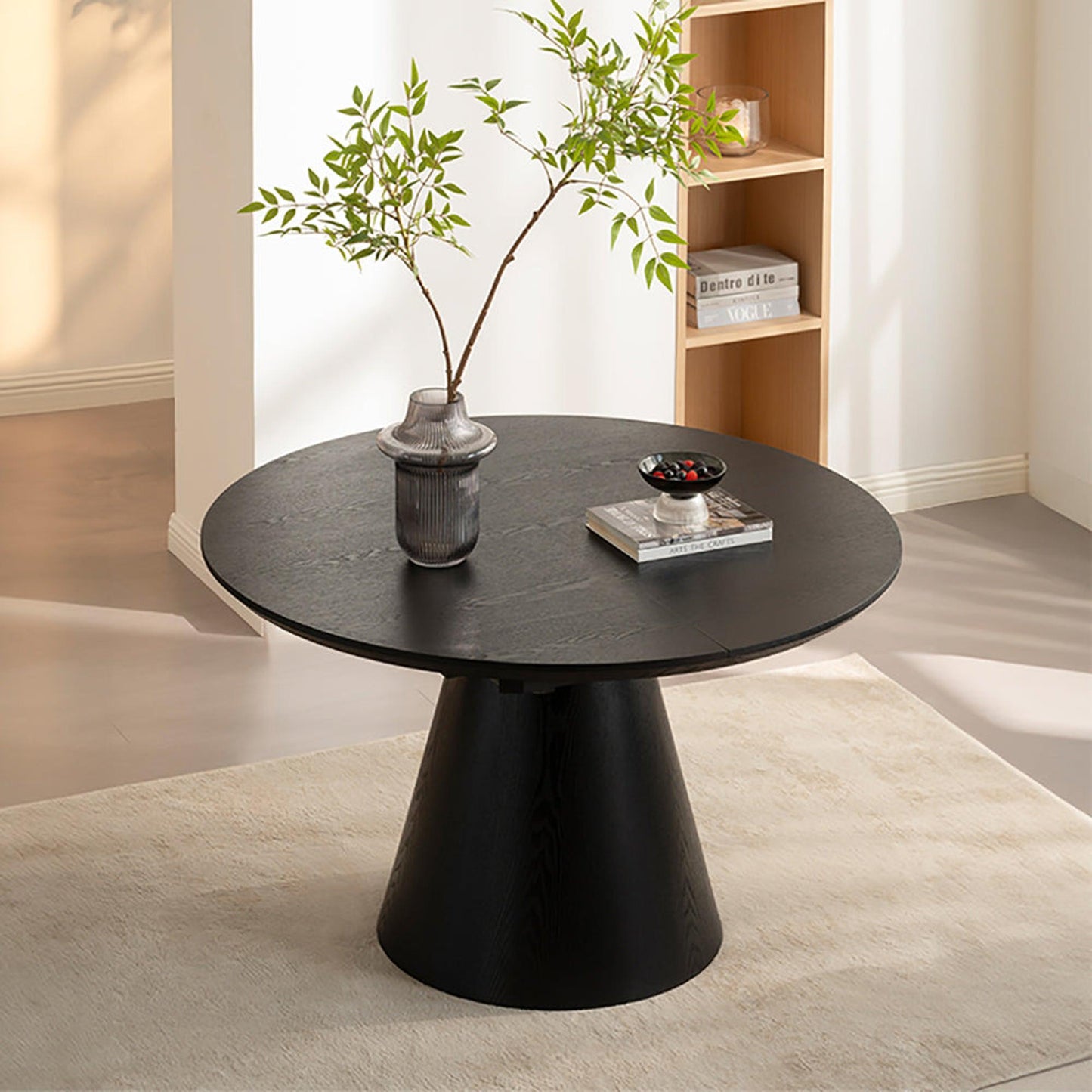 BLAINE Extendable Dining Table 1.2-1.6M - Black