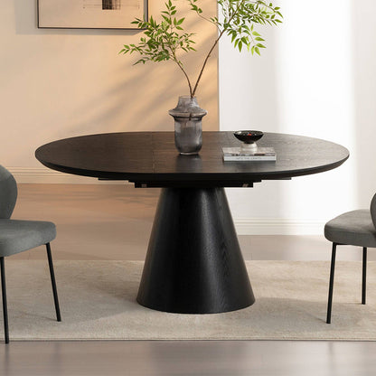 BLAINE Extendable Dining Table 1.2-1.6M - Black