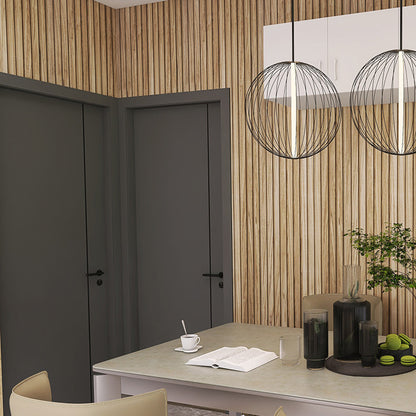 WOODFLEX Outdoor & Indoor Solid Hard Wood Slat Wall Ceiling Pool Fence Cladding - Paulownia - 2700mm x 545mm