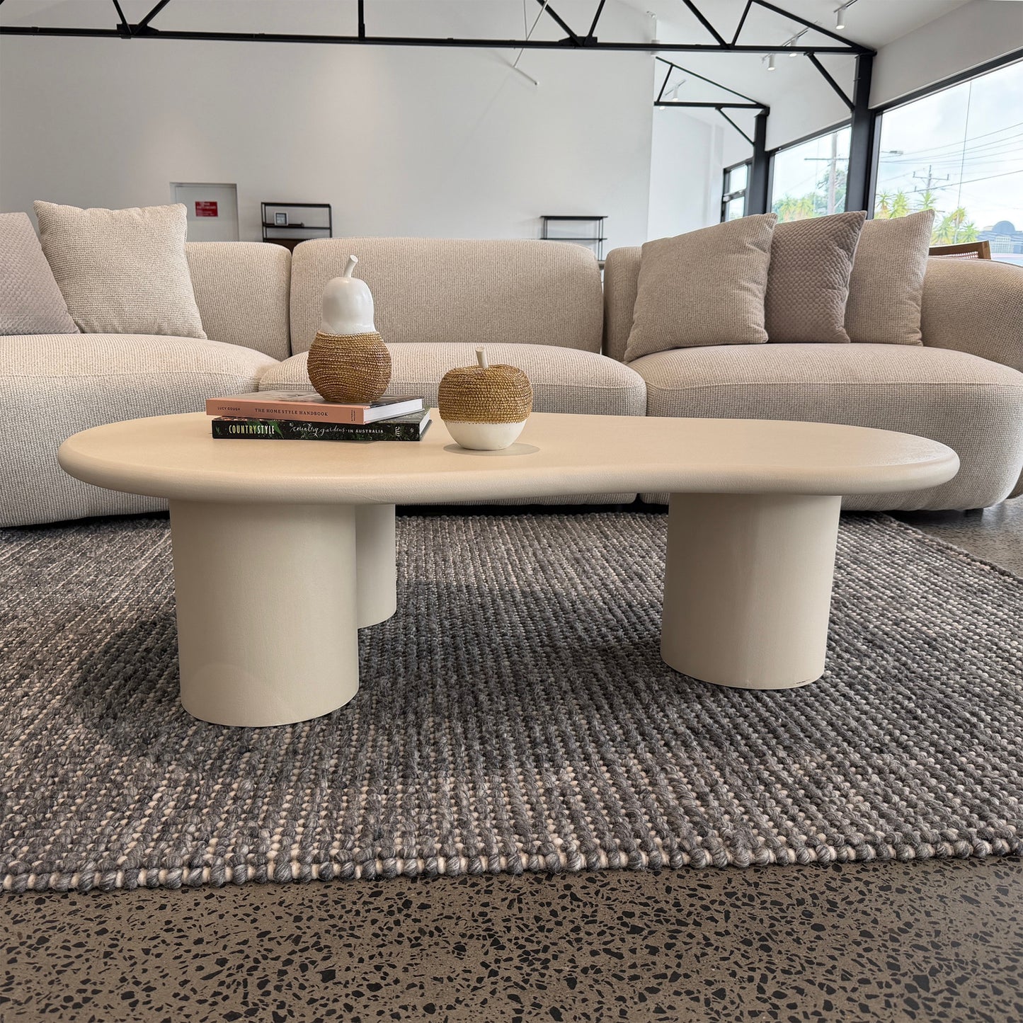 CORRENE Microcement Coffee Table 1.3M - Off White