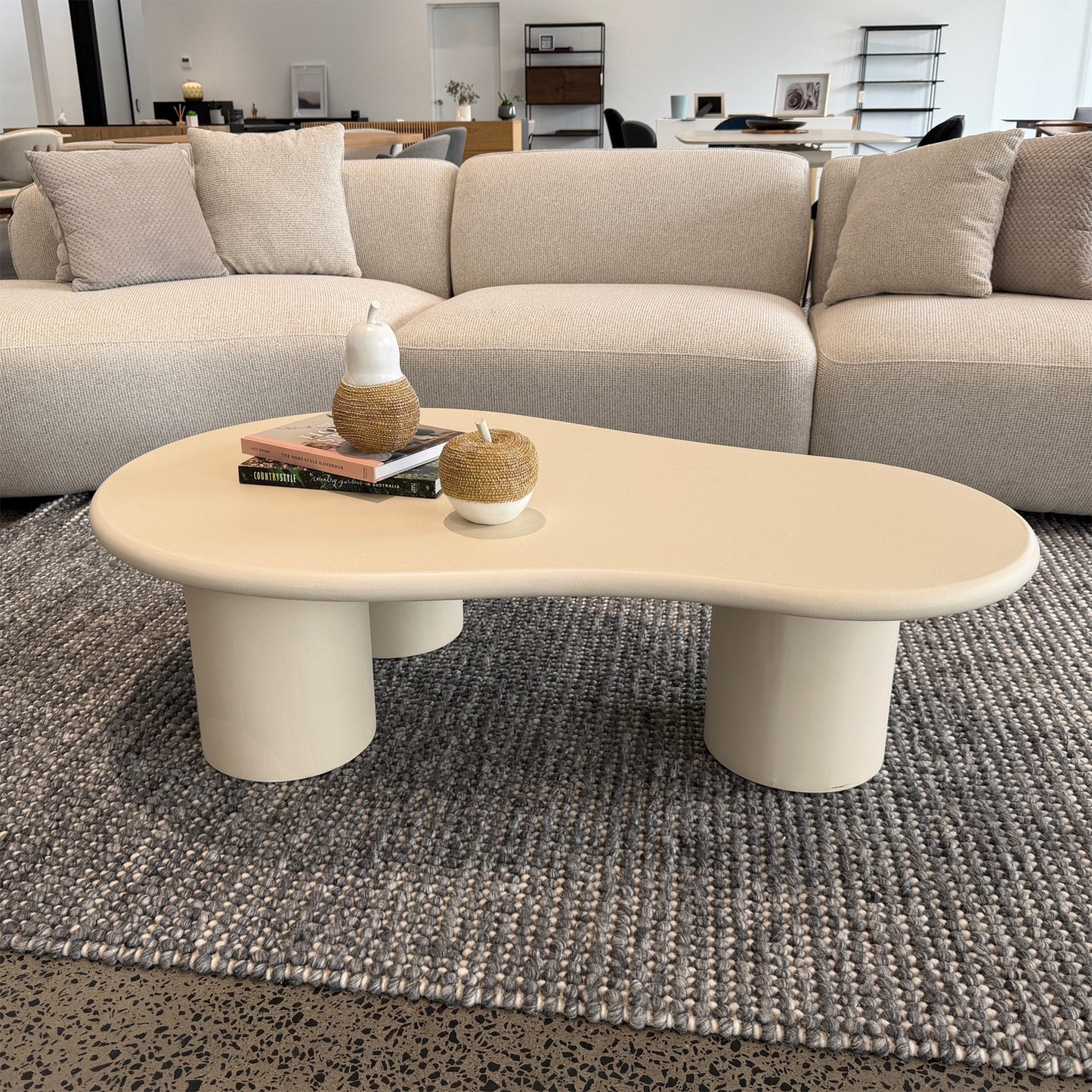 CORRENE Microcement Coffee Table 1.3M - Off White