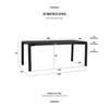 LONY Dining Table 180cm - Black