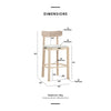 LOWEN Bar Stool - Oak & Cream White